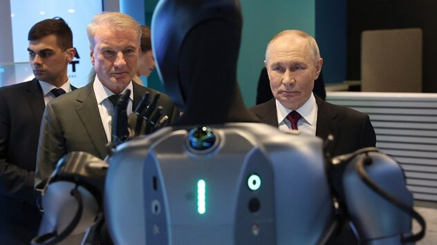 Putin calls dancing Russian robot 'very beautiful' in awkward AI conference moment