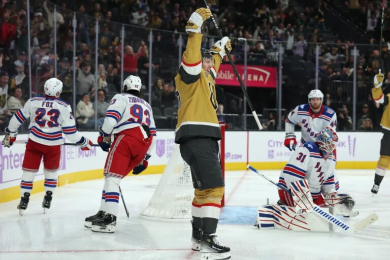 Rangers’ offense sputters once again in road loss to Golden Knights