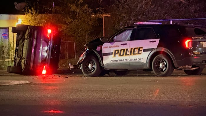 San Antonio police officer among 2 injured in West Side crash, SAFD says