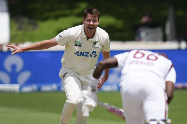 Duffy five-for triggers West Indies slide to give New Zealand first win of WTC cycle