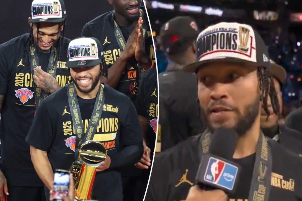 Jalen Brunson hypes up Knicks supporting cast after NBA Cup win: ‘Without them, we don’t win this s–t’