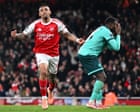 Mosquera’s last-gasp own goal hands Arsenal dramatic win against luckless Wolves