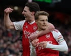 Ødegaard’s strike and Raya’s wonder save help steer Arsenal past Brighton