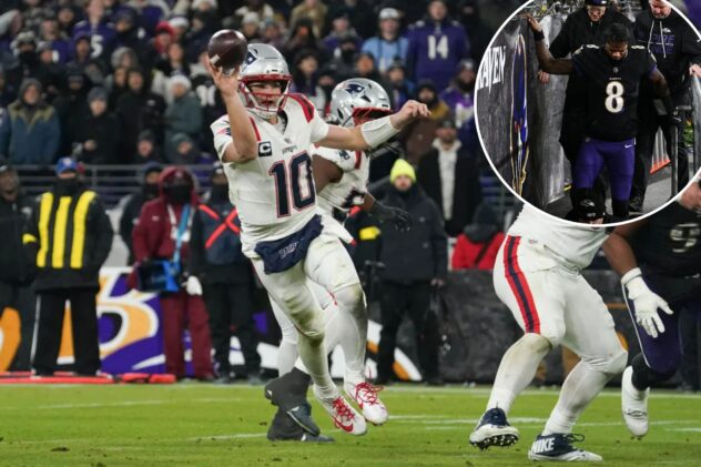 Patriots use furious rally to top Ravens, clinch playoff spot after Lamar Jackson’s injury exit