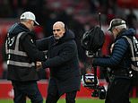 Pep Guardiola clashes with cameraman AGAIN after Man City's win at Nottingham Forest