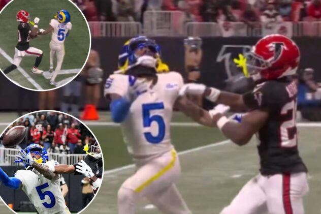 Rams see questionable missed pass interference call stall desperate final drive in ‘MNF’ loss to Falcons