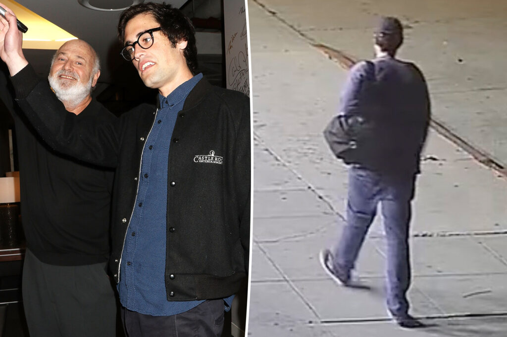 Rob Reiner’s son Nick spotted calmly walking in eerie video just hours before parents’ grisly murder