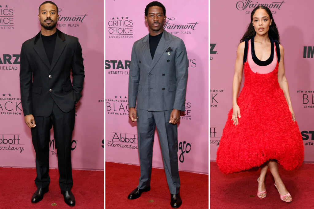 The Critics Choice Association’s 8th annual celebration of Black Cinema & Television red carpet: Michael B. Jordan, Damson Idris, Tessa Thompson and more