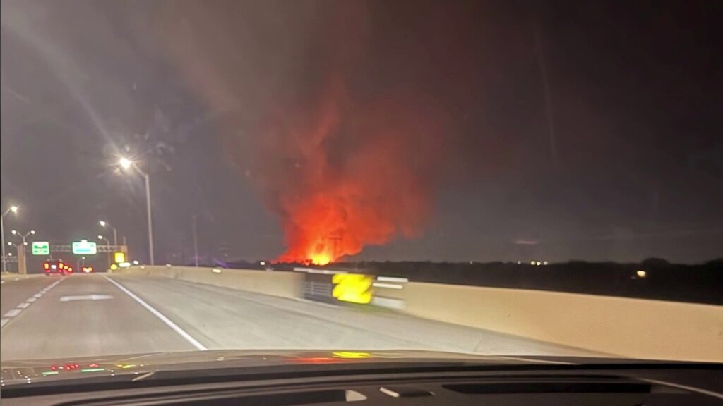 WATCH: Video, photo show New Year’s Eve grass fire in north Bexar County