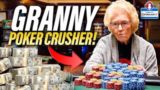 88-Year-Old Grandma Spanks Poker Players for $10,000! | PokerNews Podcast #935
