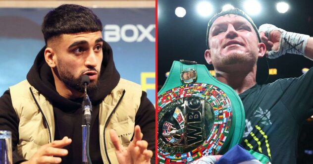 Adam Azim reacts to rival Dalton Smith's world title win over Subriel Matias