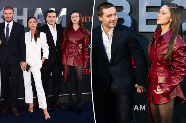 Brooklyn Beckham pulls uncomfortable Nicola Peltz into family photo in resurfaced red carpet video
