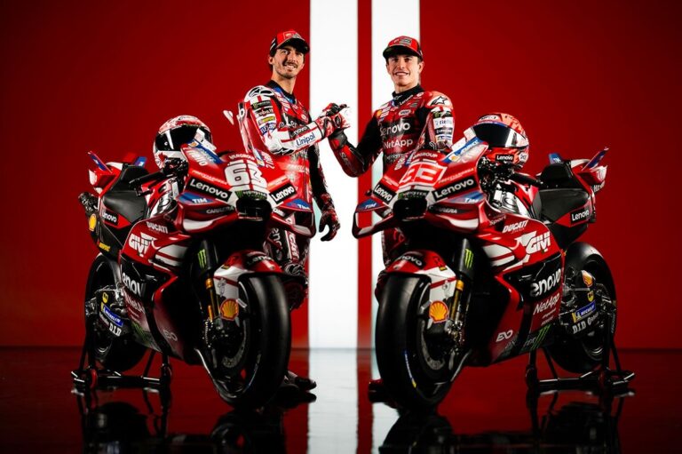 Marc Marquez, Francesco Bagnaia unveil retro-inspired Ducati MotoGP livery