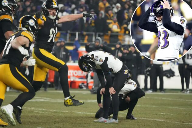 Steelers win AFC North after Ravens’ Tyler Loop misses field goal in final seconds to end instant classic