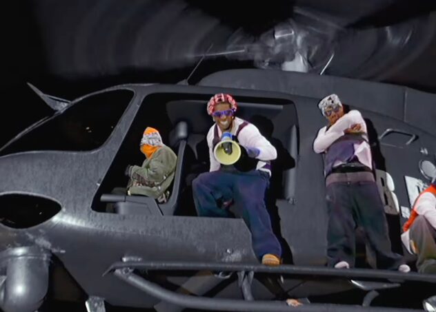 Watch A$AP Rocky Fly Through a Dystopian Riot in New “Helicopter$” Video
