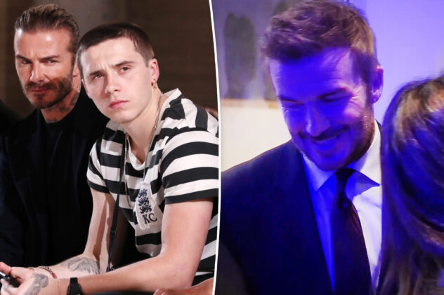 Watch the awkward moment David Beckham is asked about son Brooklyn’s scathing tirade
