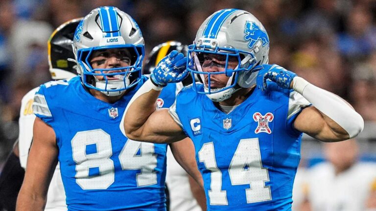 Amon-Ra St. Brown ranks top two wide receivers in NFL
