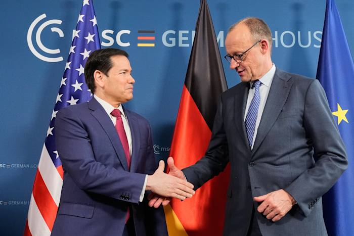 Germany's leader calls on the US and Europe to 'repair and revive trans-Atlantic trust together'
