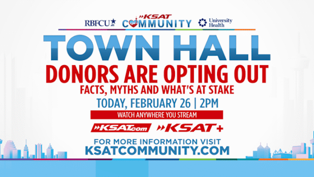 KSAT Community Town Hall to tackle organ donation myths as more people opt out