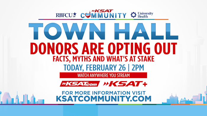 KSAT Community Town Hall to tackle organ donation myths as more people opt out