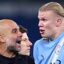 Man City boss Pep Guardiola implores star striker Haaland to chill out after finally ending his barren spell: 'Stop putting pressure on yourself, Erling!'