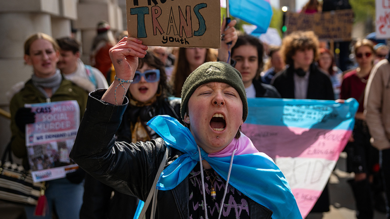 Maryland Democrats hang sign dismissing concerns over trans athletes in women's sports
