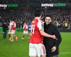 Mikel Arteta savours ‘vitamins’ of victory as Arsenal plan Wembley trip
