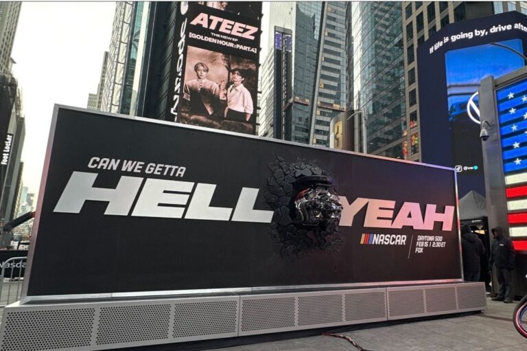 NASCAR smashes a Guinness World Record for loudest billboard in NYC