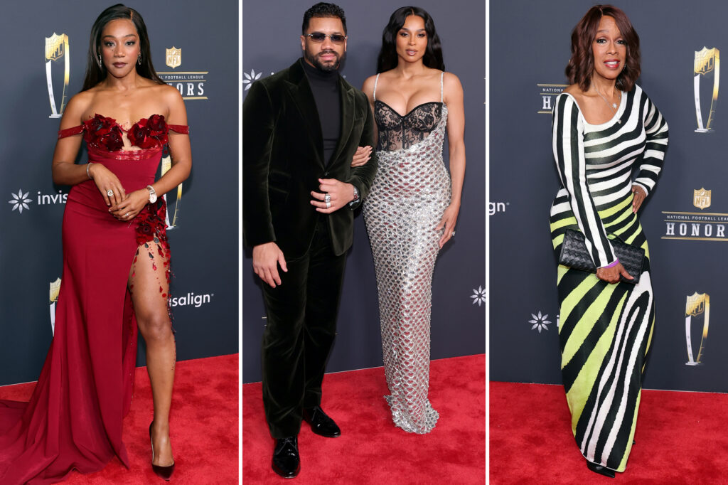 NFL Honors 2026 red carpet: Tiffany Haddish, Ciara, Russell Wilson, Gayle King and more