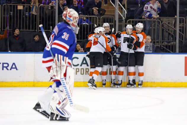 Rangers fall to Flyers in overtime as home woes hit new low after Olympic break