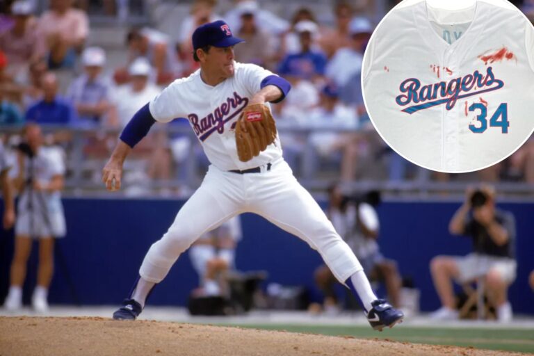 Rangers giving away replica Nolan Ryan blood-stained jerseys as part of wild promotion