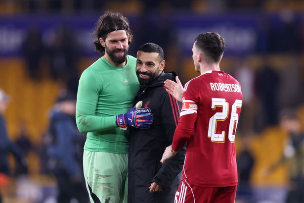 Alisson Becker has perfect nickname for Andy Robertson after Wolves heroics