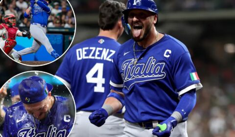 ‘Beaned up’ Vinnie Pasquantino blasts three homers in historic WBC effort for Italy: ‘You’re welcome, USA’