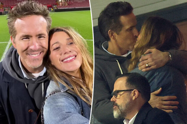 Blake Lively and Ryan Reynolds passionately kiss at Wrexham game amid her legal drama