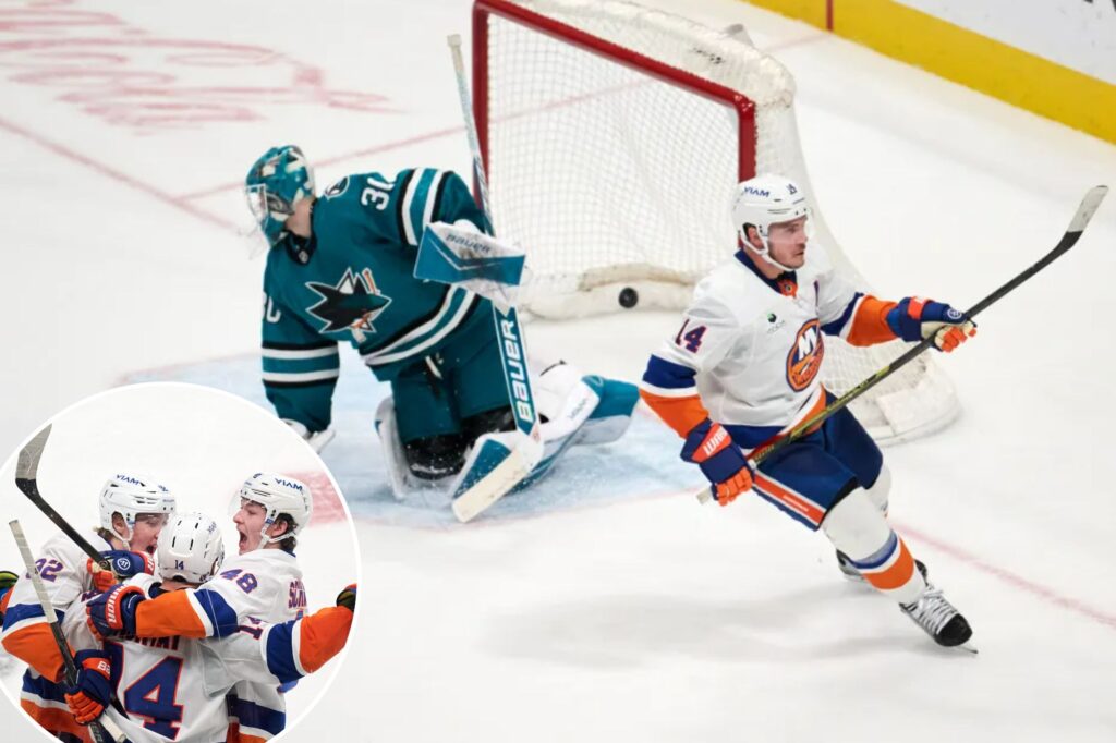 Bo Horvat lifts Islanders over Sharks in OT for crucial win in tight playoff race
