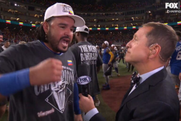 Eugenio Suarez delivers emotional interview after Venezuela’s win over Team USA in WBC final