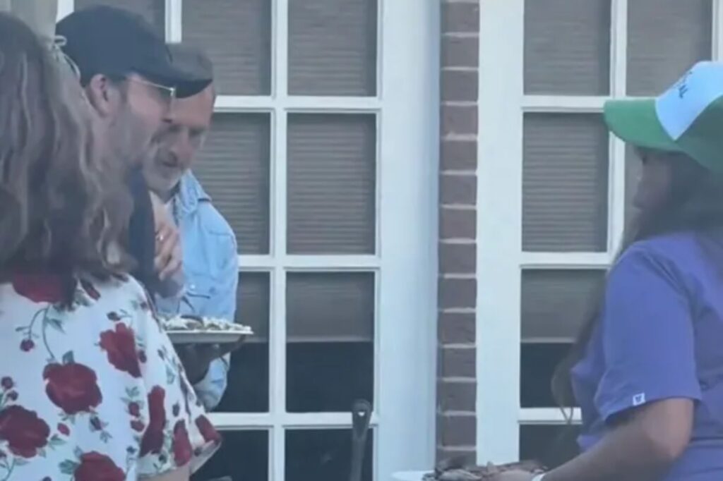 Foo Fighters frontman Dave Grohl surprises guests to serve BBQ at LA backyard bash