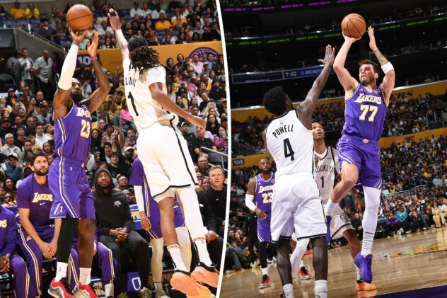 Luka Doncic leads Lakers to blow out win over Nets