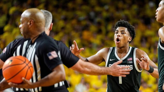Michigan State star draws fresh scrutiny with kick toward opponent's groin