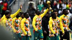 Senegal parade Afcon trophy before friendly despite title controversy