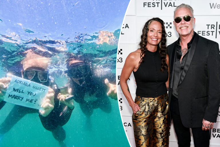 The ‘Jaws’-dropping way Metallica’s James Hetfield, 62, proposed to girlfriend Adriana Gillett, 45