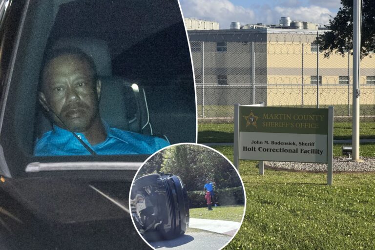 Tiger Woods leaves jail after Florida car crash, DUI arrest