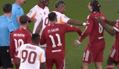 Victor Osimhen tries to fight Liverpool star after actions while down injured