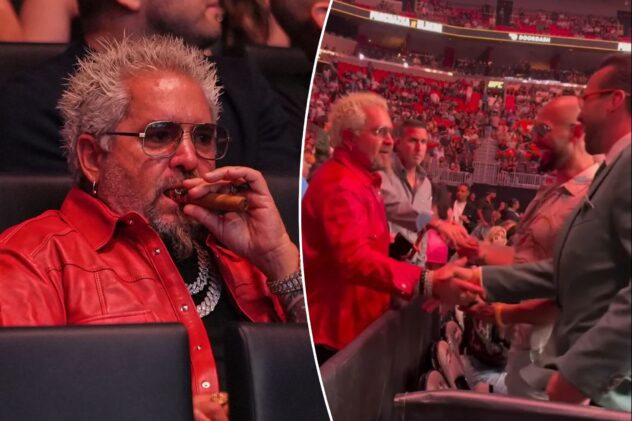 Guy Fieri responds to backlash after viral greeting with Andrew, Tristan Tate at UFC event: ‘I’m devastated’