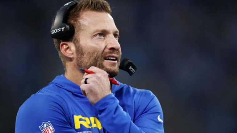 How LA Rams’ Sean McVay reacted to 49ers GM John Lynch’s ‘smirking’ reaction to Ty Simpson pick