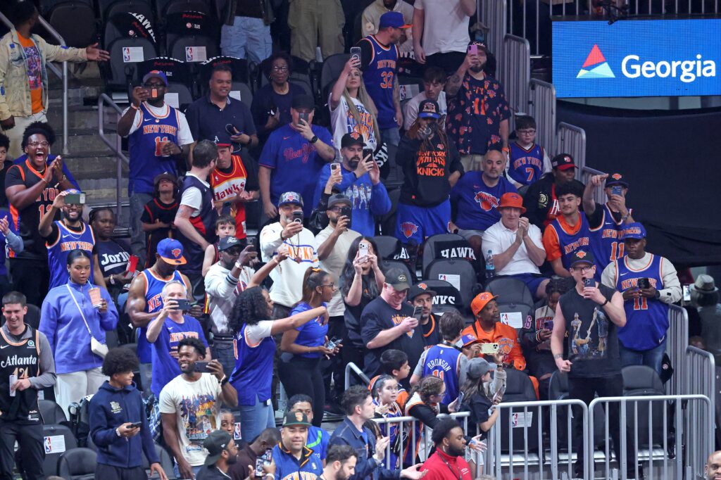 Knicks fans continue road takeovers in Atlanta: ‘Cool sight to see’