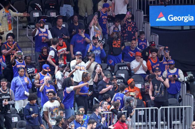 Knicks fans continue road takeovers in Atlanta: ‘Cool sight to see’