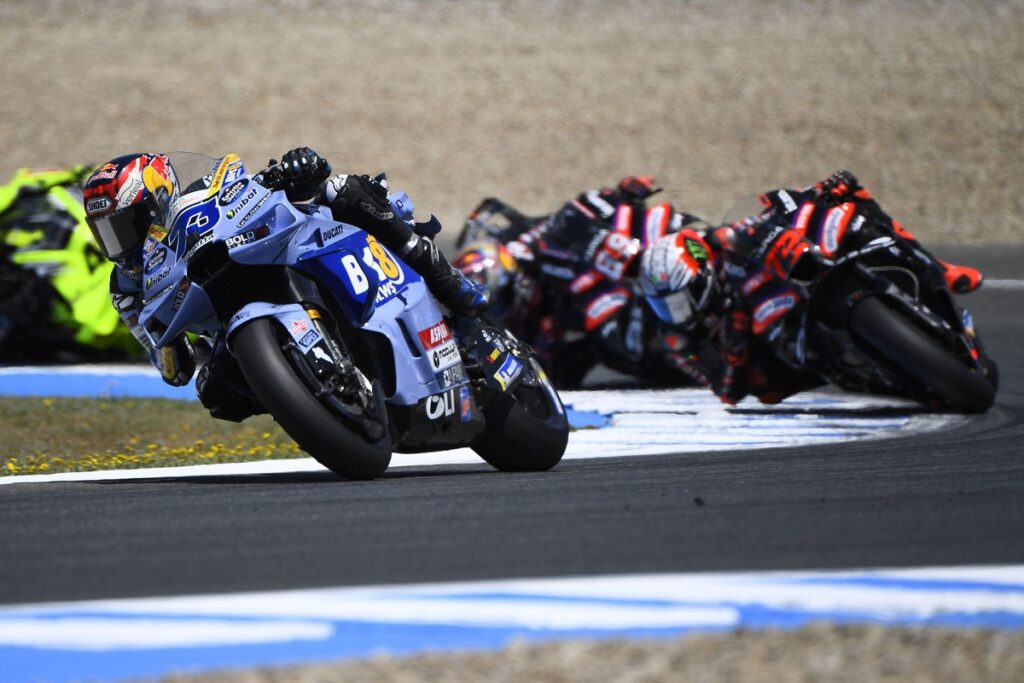 MotoGP Spanish GP: Alex Marquez ends Aprilia's dominance with victory as Marc Marquez crashes out