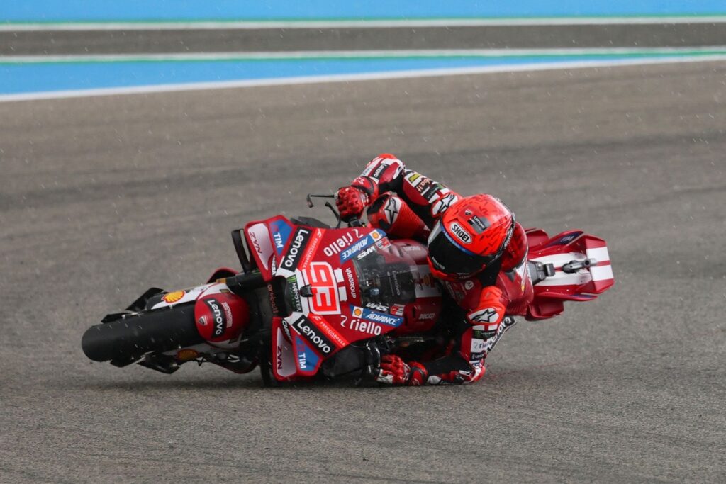 MotoGP Spanish GP: Marquez wins chaotic sprint race despite crash