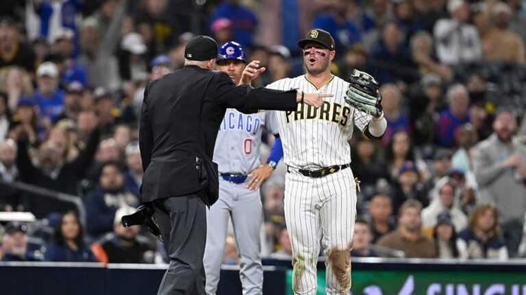 Padres closer Mason Miller loses wild scoreless streak on controversial fair-foul call against Cubs